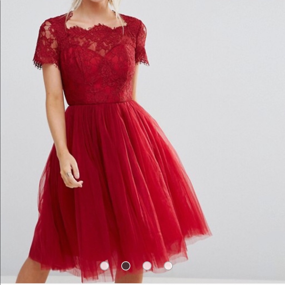 Chi Chi London Petite Dress- Lace Up Back US 4/6